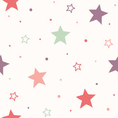 Christmas pattern with stars. Wallpaper concept. Vector