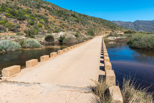 Low water bridge over the Olifants River near Algeria