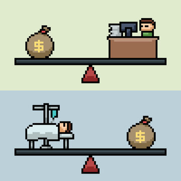 pixel art work health balance
