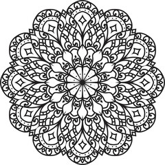 Adult coloring page Mandala.Hand drawn illustration.ornament design for coloring page