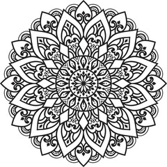 Adult coloring page Mandala.Hand drawn illustration.ornament design for coloring page
