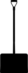 Snow shovel, snow plow with ergonomic handle, snow clearer for small and large amounts of snow realistic silhouette