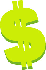 Dollar sign green icon