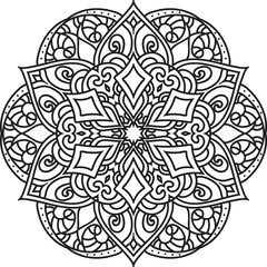 Mandalas for coloring book color pages.Vector abstract mandala pattern.