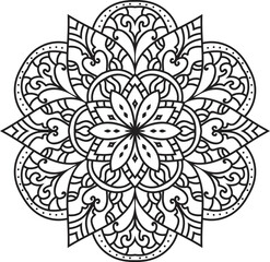 Mandalas for coloring book color pages.Vector abstract mandala pattern.