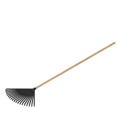 3d rendering illustration of a rake