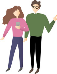 男女夫婦のイラスト