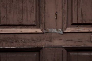 Detail of  wooden door.