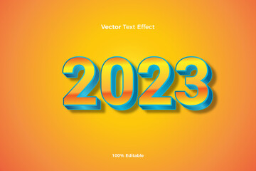 2023 3d vector text effect style