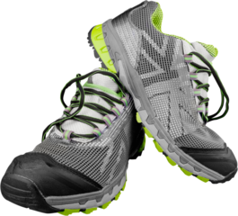 Pair of high-tech waterproof winter boots trekking. Isolate on white.