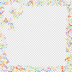 Color serpentine carnival red spiral ribbon curly