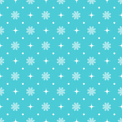 Christmas pattern. Seamless texture. Holiday Xmas, New year backgrounds with snowflakes and stars. Set festive geometric textile prints. Vector illustration