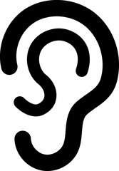 Naklejka premium Ear line icon