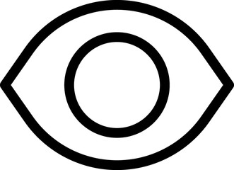 Eye line black icon