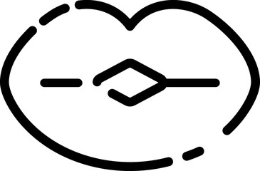 Lips line icon