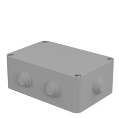 Fototapeta premium 3d rendering illustration of a rectangular junction box