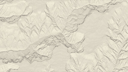 Mountain landscape. Wireframe surface. Peak map. 3d Vector outline illustration.