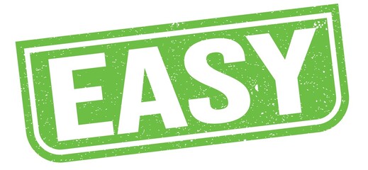 EASY text written on green stamp sign.