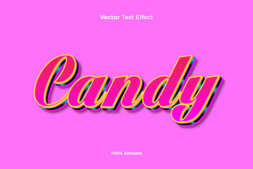 Candy 3d vector text effect style