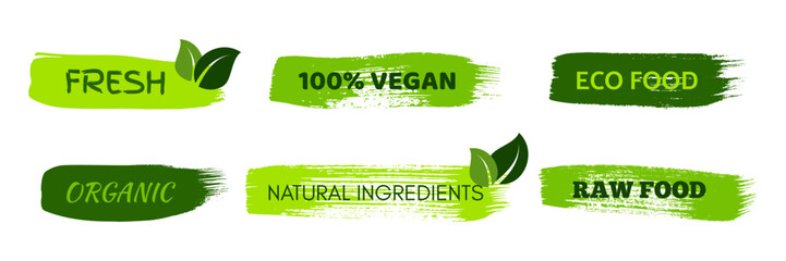 Green natural bio labels