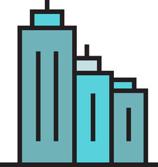 condo and apartment building icon