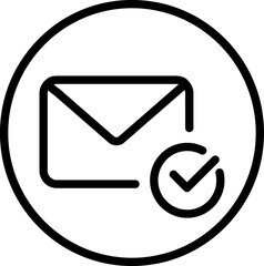 Checked email linear icon