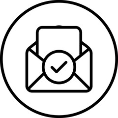 Checked email linear icon