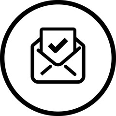 Checked email linear icon