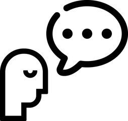 Speech, communication, bubble line icon   