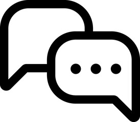 Speech, communication, bubble line icon   