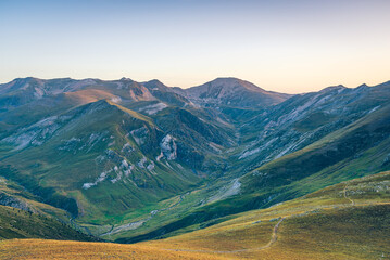 Beautiful sunrise on the mountains.