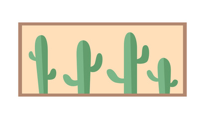 Wall picture semi flat color vector object. Editable element. Full sized item on white. Decorative image. Home interior simple cartoon style illustration for web graphic design and animation