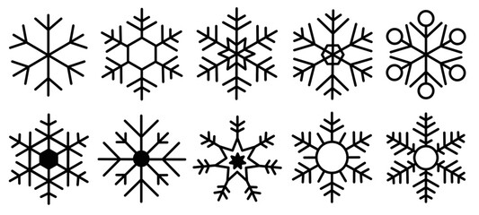 snow icon. snowflake icon.  christmas vector. set item. cute vector.