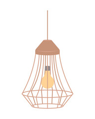 Ceiling light semi flat color vector object. Editable element. Full sized item on white. Interior design. Living room design simple cartoon style illustration for web graphic design and animation