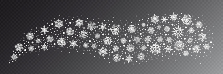 Naklejka na ściany i meble Isolated snowflake pattern, festive christmas background, vector design