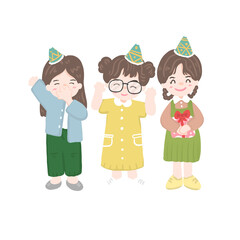 New year party people, celebrating and happy Christmas