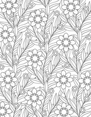 Floral pattern adult coloring pages, Seamless pattern adult coloring pages, Fantasy adult coloring pages, Flowers adult coloring pages, Coloring book pages for adults.
