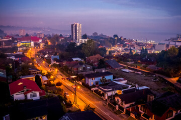 Nature of Chile South America. Road to Puerto Montt district