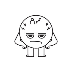 Overpopulation color line icon. Ecology