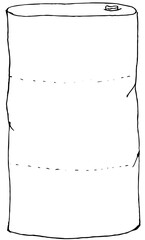 へこんだドラム缶