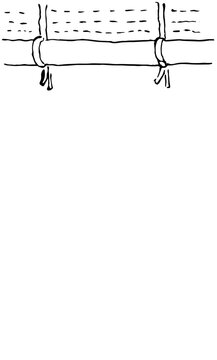 巻き上げた御簾