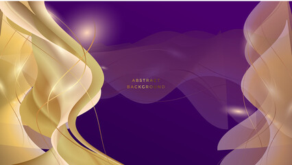 Abstract luxury gold and purple background. Creative luxury navy purple and golden lines background design.