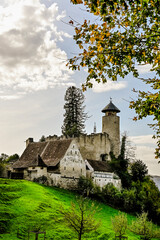 Arlesheim, Schloss Birseck, Ermitage, Dornach, Birseck, Landwirtschaft, Wald, Obstbäume,...