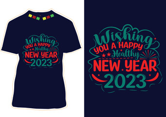 New Year Quotes T-shirt Design Vector