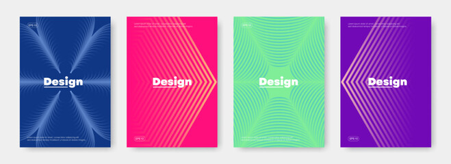 Set of cover design templates with lines for banners, posters, flyers, brochures, and page layouts other. Vector, 2022-2023