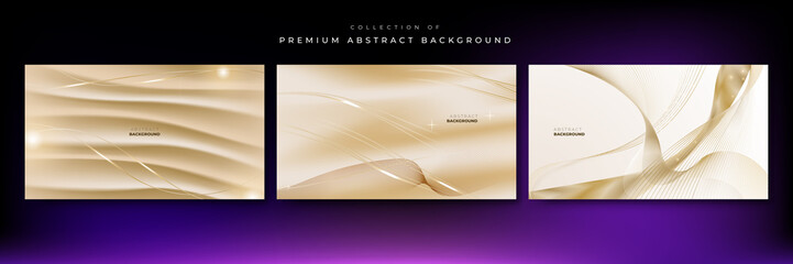 Elegant white background with elegant golden elements. Modern 3D Abstract Vector Illustration Design