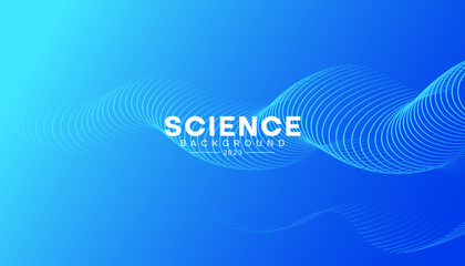 Abstract science background with a circle. Modern futuristic background with lines for technology and business. Vector, 2022-2023