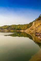 Fototapeta na wymiar Mine lake at Rudabanya, Hungary