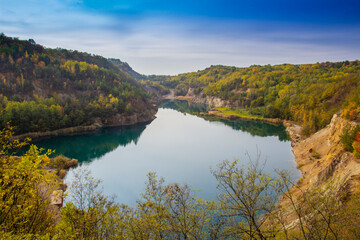 Fototapeta premium Mine lake at Rudabanya, Hungary