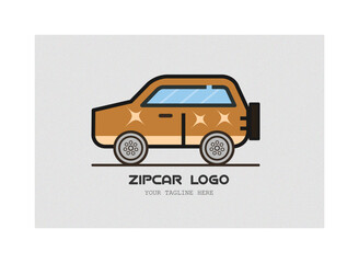 Zip car logo vector illustration